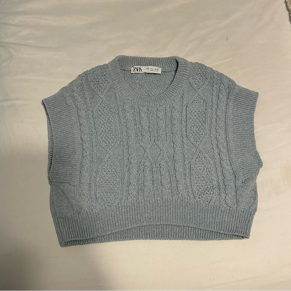ZARA cropped sweater tank